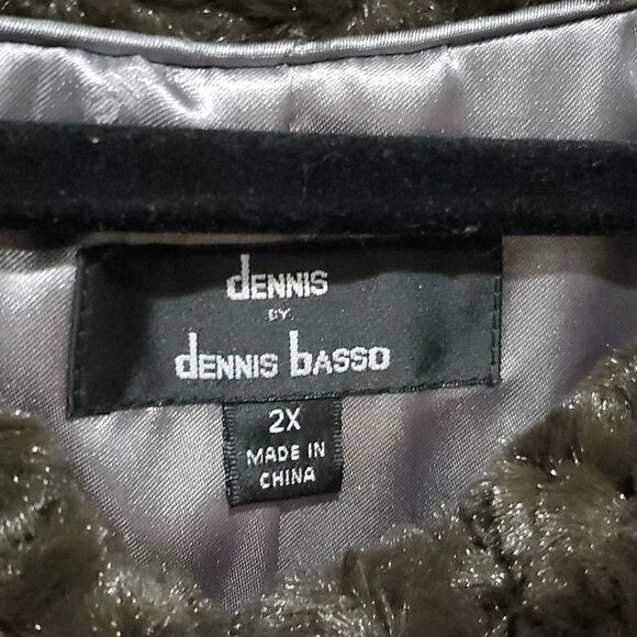 Like New Dennis Bass Faux Fur Coat Size 2XL - Picture 13 of 15